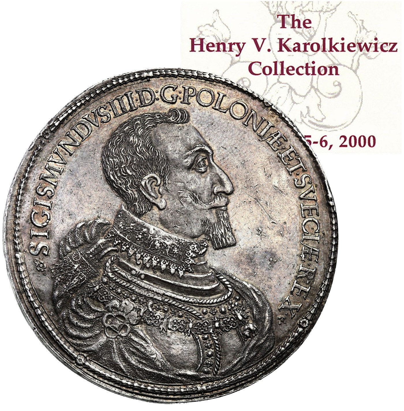 Zygmunt III Waza. 2 talary (Dwutalar) 1617, Bydgoszcz ex. Karolkiewicz - RZADKOŚĆ R7-R8